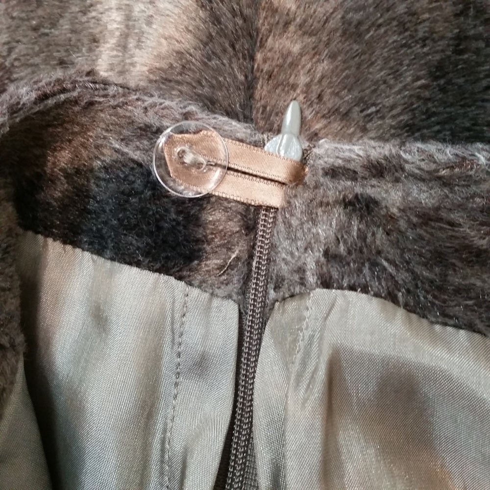 *Lowest Price* M MISSONI Skirt Brown Tan Faux Fur - Picture 7 of 8